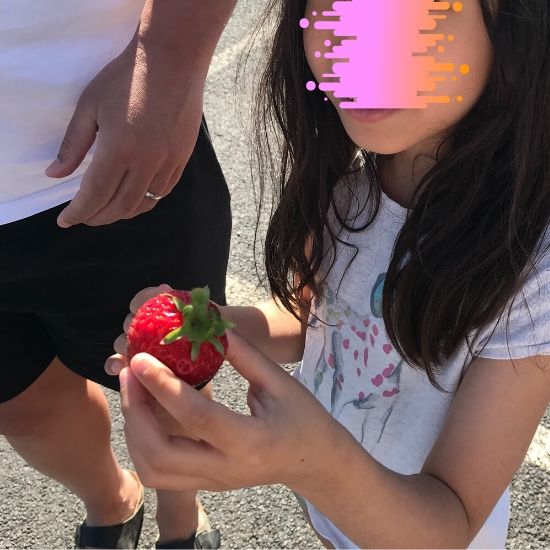 イチゴを持った女の子